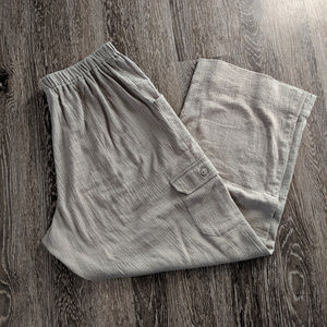 Soft Surroundings Cream cotton wide leg pants SP